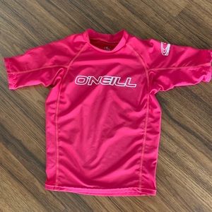 O’NEILL Girls Rashguard size 8 SPF 50 in Hot Pink